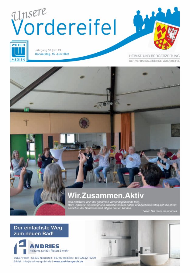 Mitteilungsblatt Vordereifel - Heimat- u Bürgerzeitung der VG Vordereifel Titelblatt 24/2023