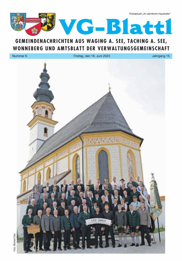 Gemeinde-Zeitung Waging a See Titelblatt 24/2023