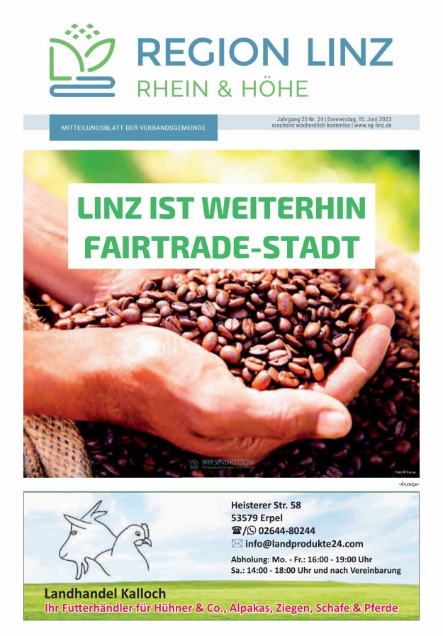 Unsere Verbandsgemeinde Linz am Rhein Titelblatt 24/2023