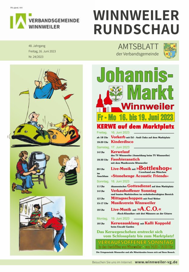 Winnweiler Rundschau Titelblatt 24/2023