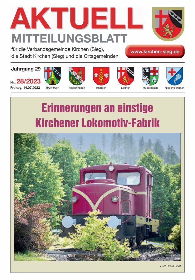 Aktuell - Mitteilungsblatt für die VG Kirchen (Sieg) Titelblatt 28/2023