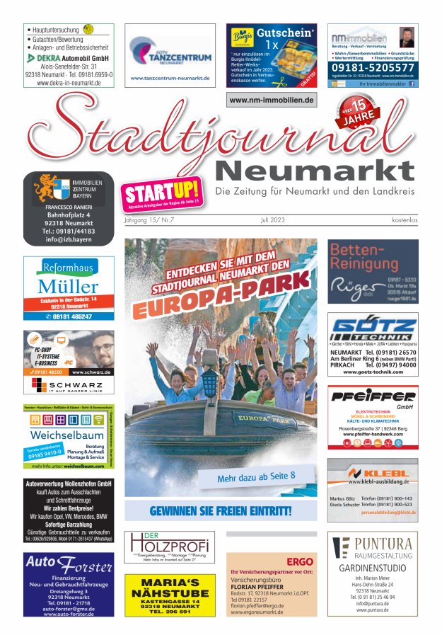 Stadtjournal Neumarkt Titelblatt 07/2023
