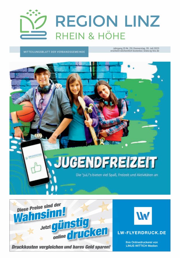 Unsere Verbandsgemeinde Linz am Rhein Titelblatt 29/2023