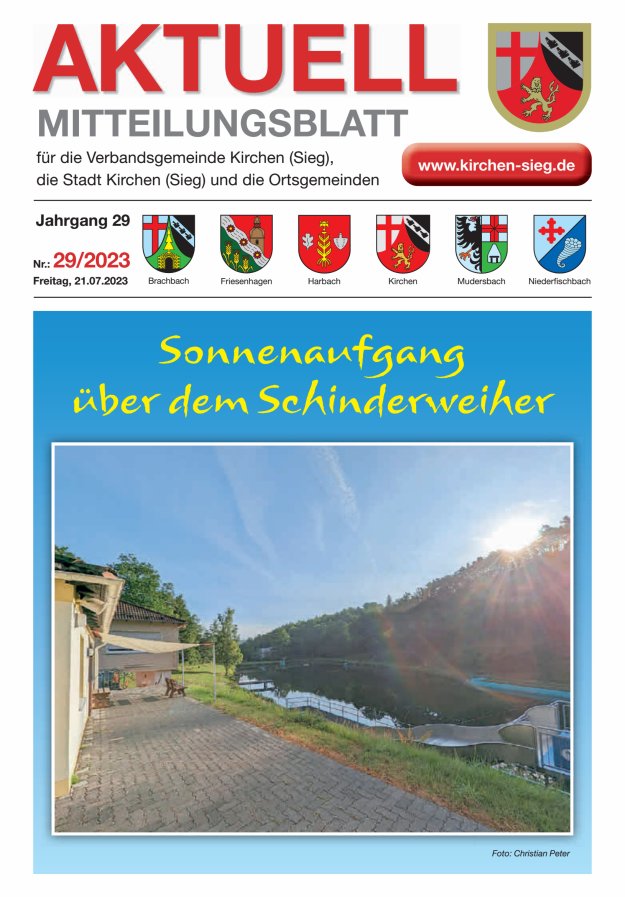 Aktuell - Mitteilungsblatt für die VG Kirchen (Sieg) Titelblatt 29/2023