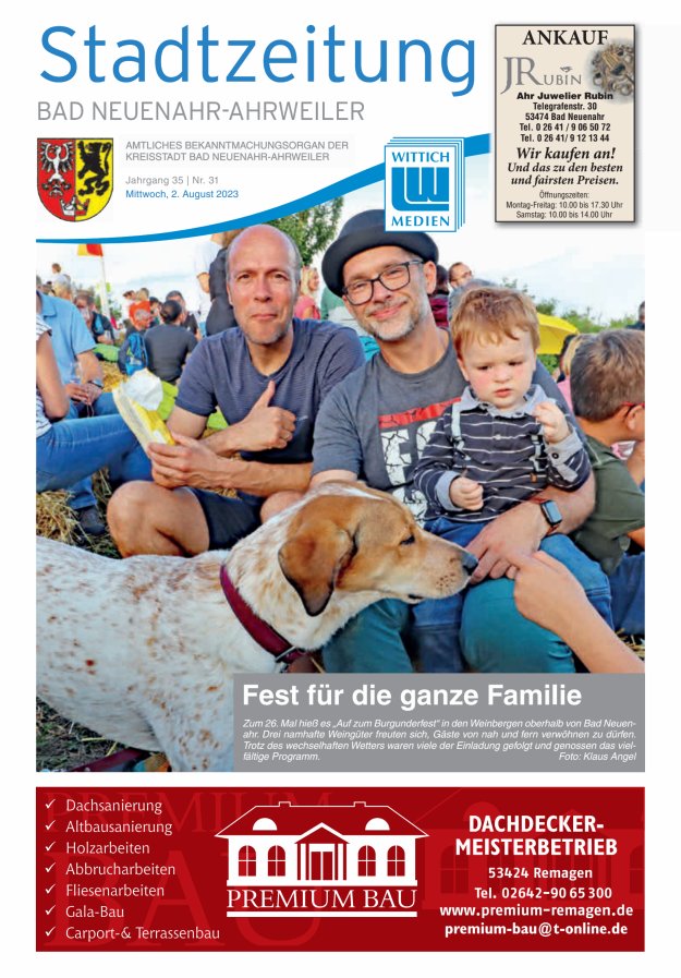 Stadtzeitung Bad Neuenahr-Ahrweiler Titelblatt 31/2023