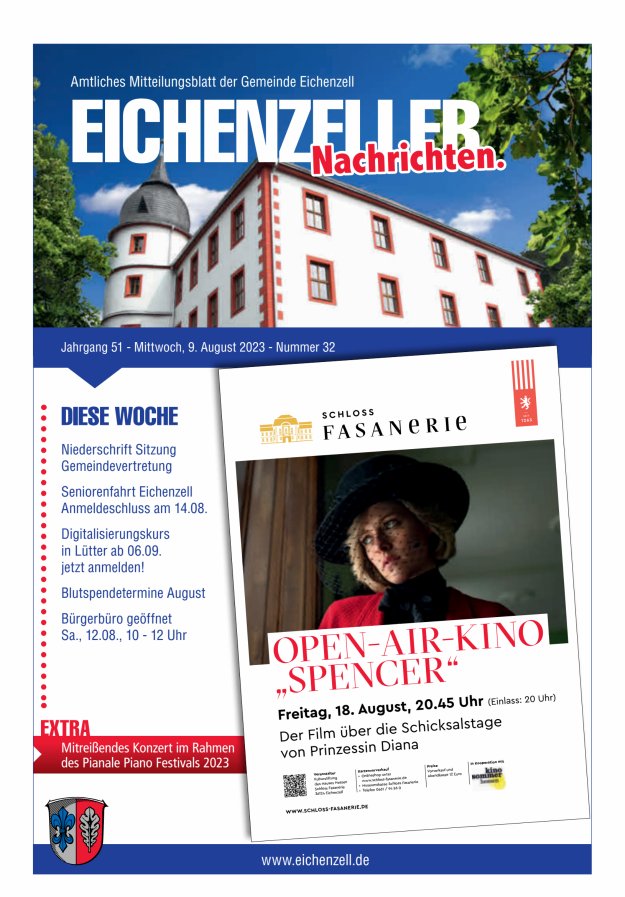 Amtliches Mitteilungsblatt der Gemeinde Eichenzell Titelblatt 32/2023