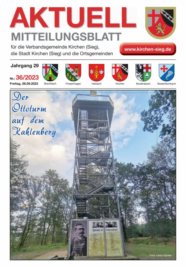 Aktuell - Mitteilungsblatt für die VG Kirchen (Sieg) Titelblatt 36/2023