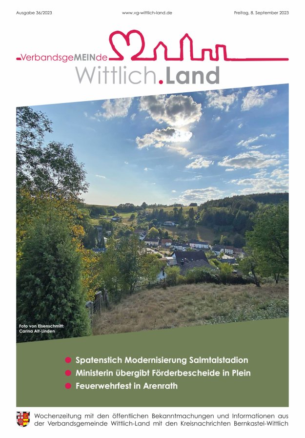 Mein Wittlich.Land Titelblatt 36/2023