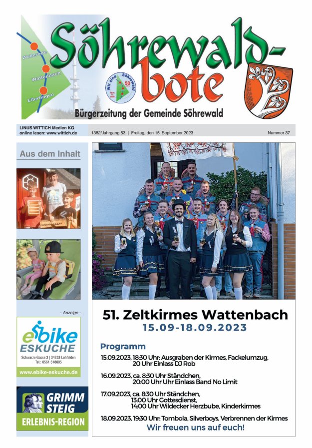 Söhrewaldbote Titelblatt 37/2023