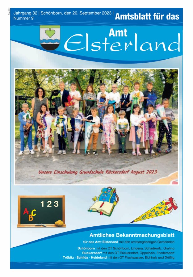 Amtsblatt für das Amt Elsterland Titelblatt 09/2023