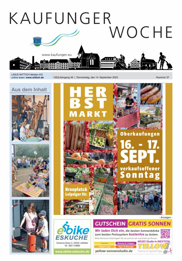 Kaufunger Woche Titelblatt 37/2023