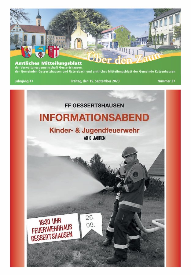 Über den Zaun Titelblatt 37/2023