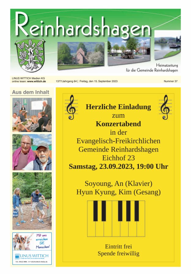 Unser Blättchen Titelblatt 37/2023