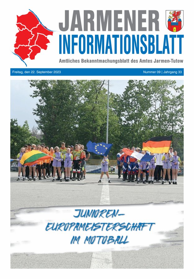 Jarmener Informationsblatt Titelblatt 09/2023