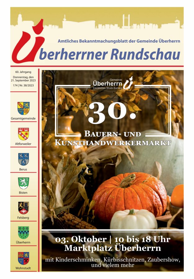 Überherrner Rundschau Titelblatt 38/2023