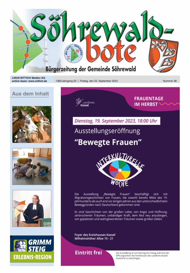 Söhrewaldbote Titelblatt 38/2023