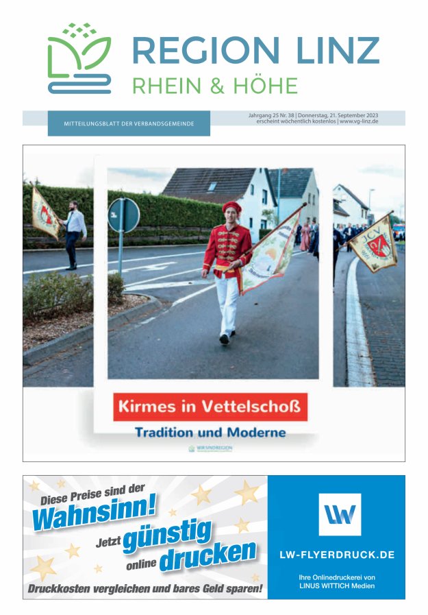 Unsere Verbandsgemeinde Linz am Rhein Titelblatt 38/2023