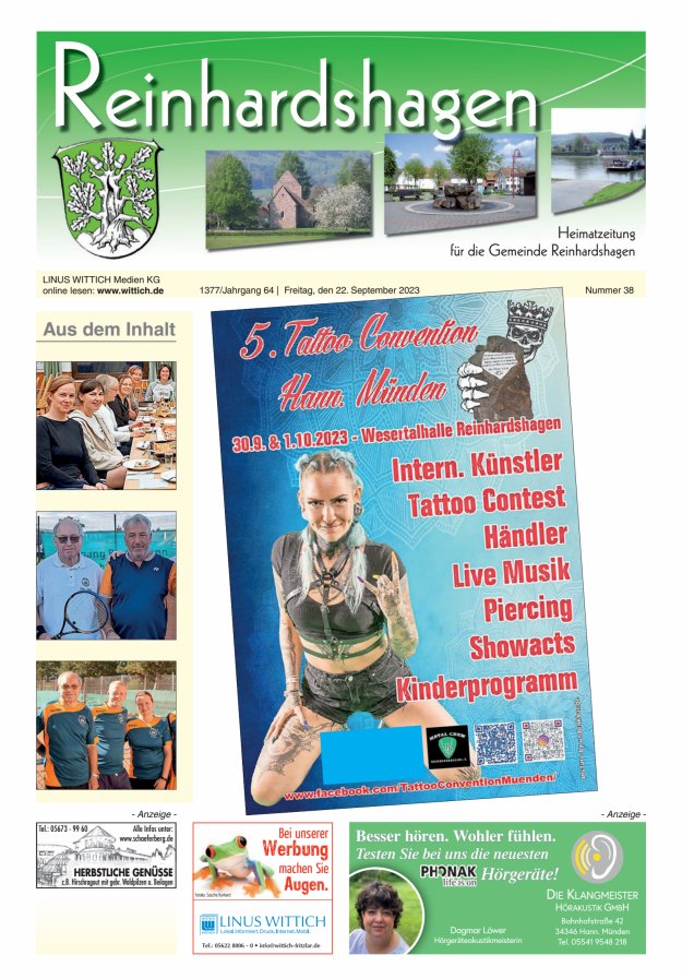 Unser Blättchen Titelblatt 38/2023