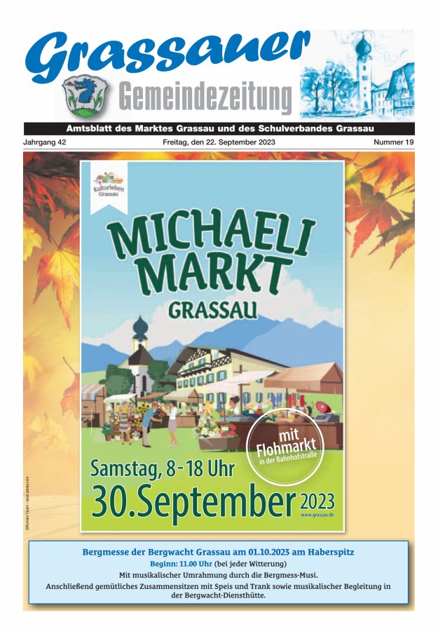 Grassauer Gemeindezeitung Titelblatt 19/2023