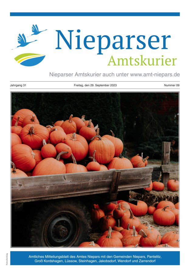 Nieparser Amtskurier Titelblatt 09/2023