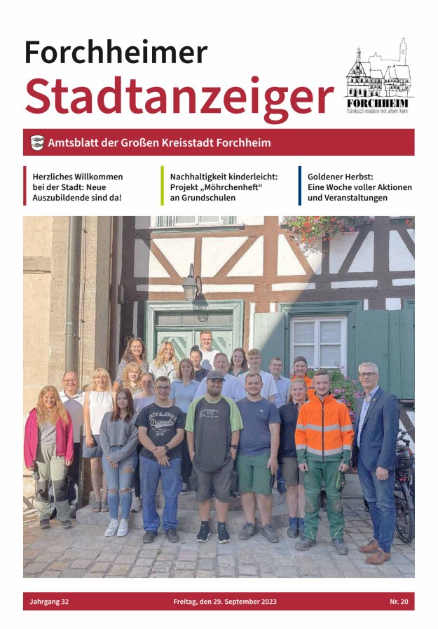 Forchheimer Stadtanzeiger Titelblatt 20/2023