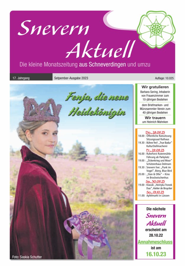 Snevern Aktuell Titelblatt 09/2023