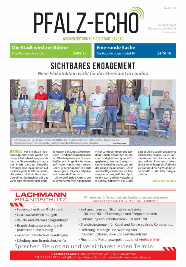 Pfalz-Echo Titelblatt 38/2023
