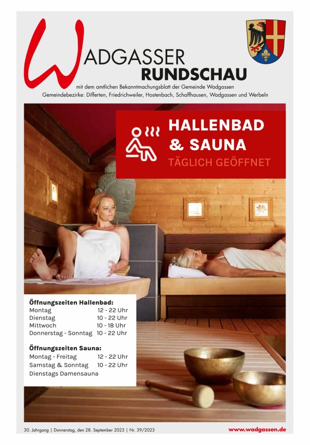 Wadgasser Rundschau Titelblatt 39/2023