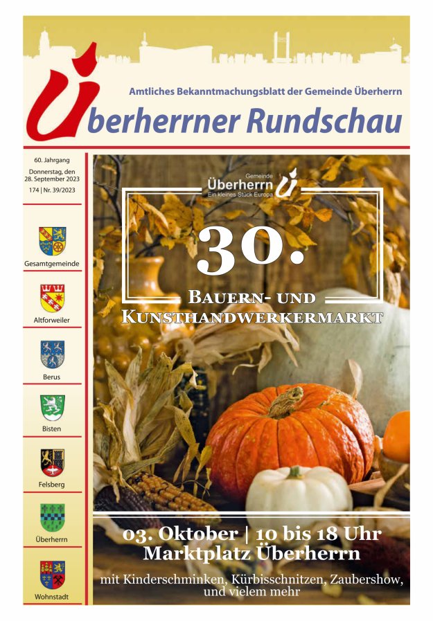 Überherrner Rundschau Titelblatt 39/2023