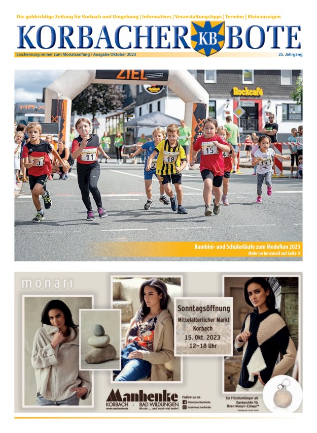 Korbacher Bote Titelblatt 09/2023