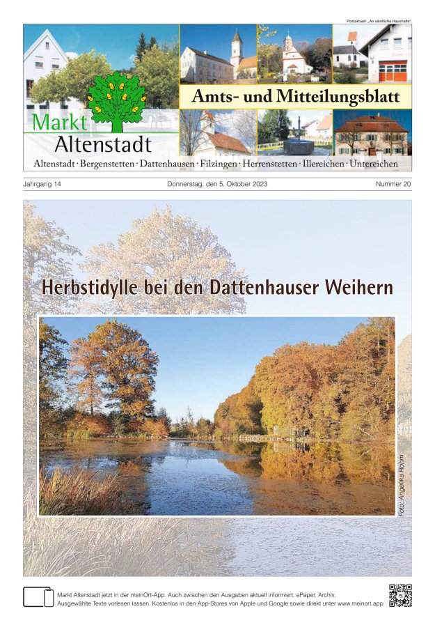 Amts- und Mitteilungsblatt des Marktes Altenstadt Titelblatt 20/2023