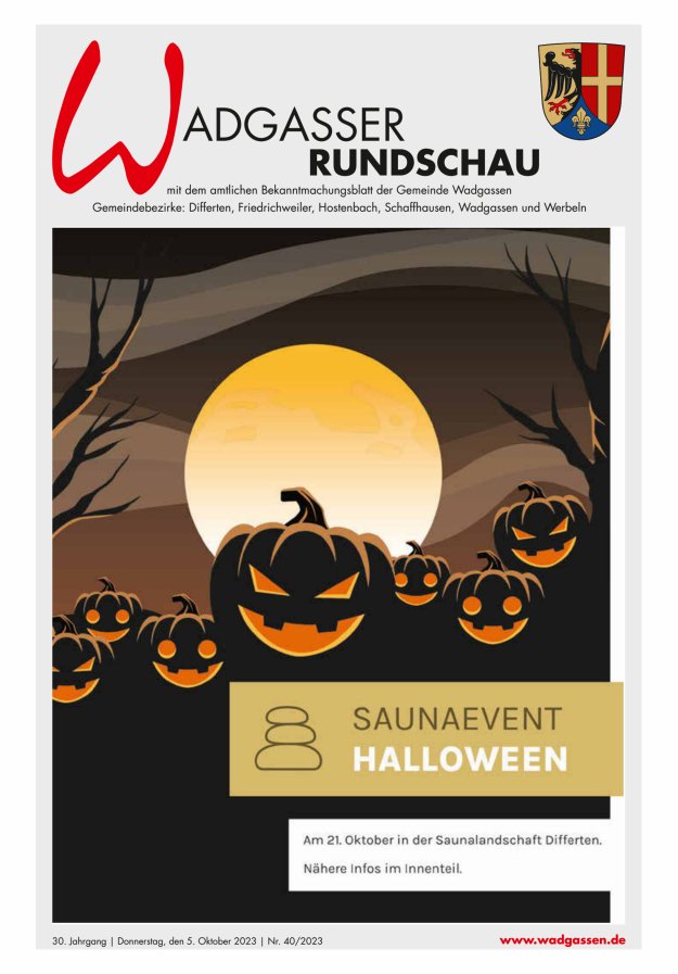 Wadgasser Rundschau Titelblatt 40/2023