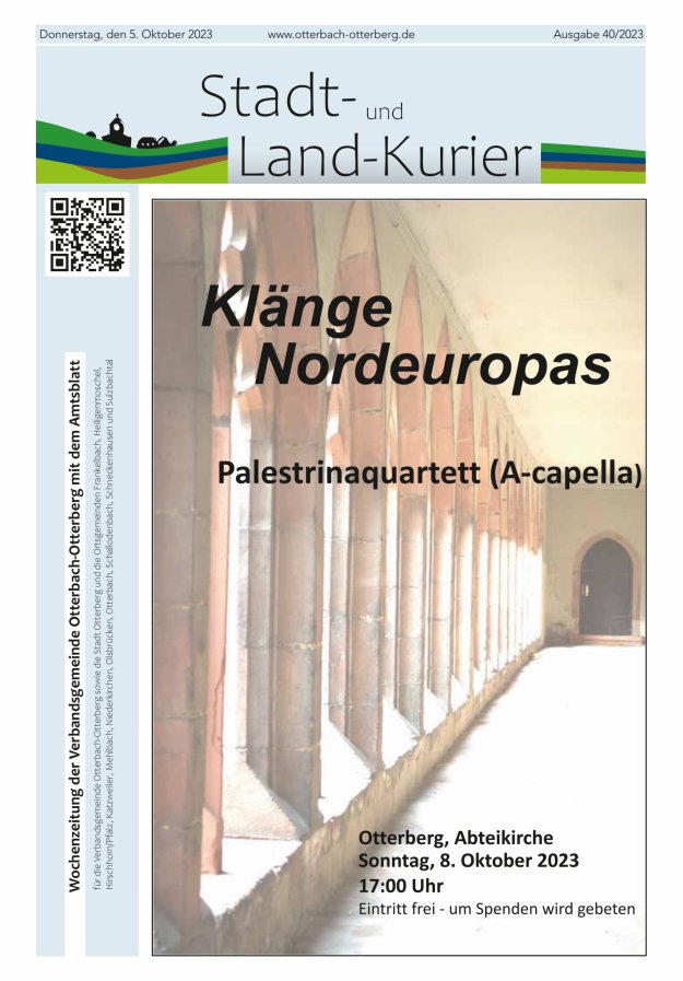 Stadt- und Land-Kurier Otterbach-Otterberg Titelblatt 40/2023