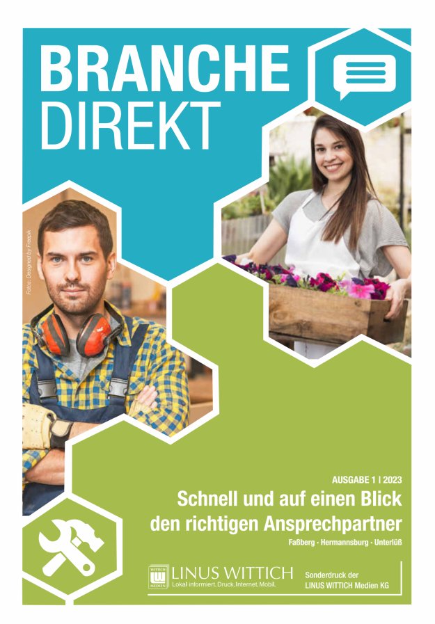 Branchenverzeichnis für Faßberg Hermannsburg u Unterlüß Titelblatt 01/2023