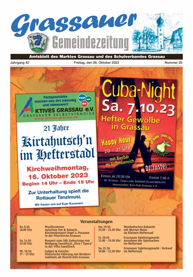 Grassauer Gemeindezeitung Titelblatt 20/2023