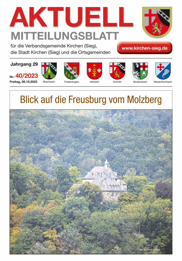 Aktuell - Mitteilungsblatt für die VG Kirchen (Sieg) Titelblatt 40/2023