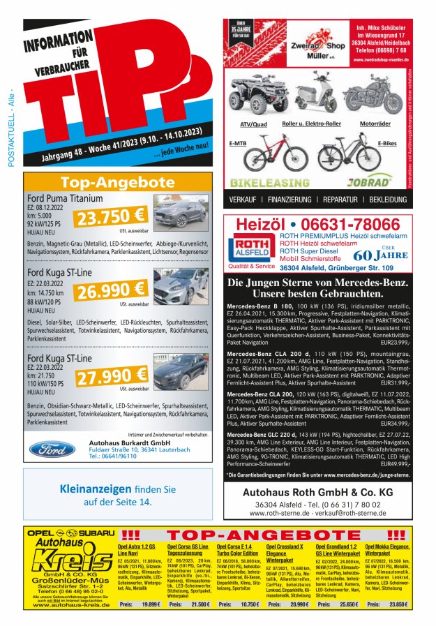 Tipp Vogelsberg Titelblatt 41/2023