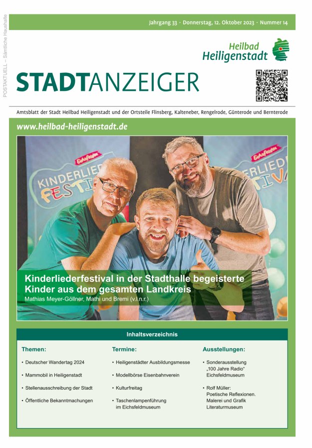 Heiligenstadt Anzeiger Titelblatt 14/2023