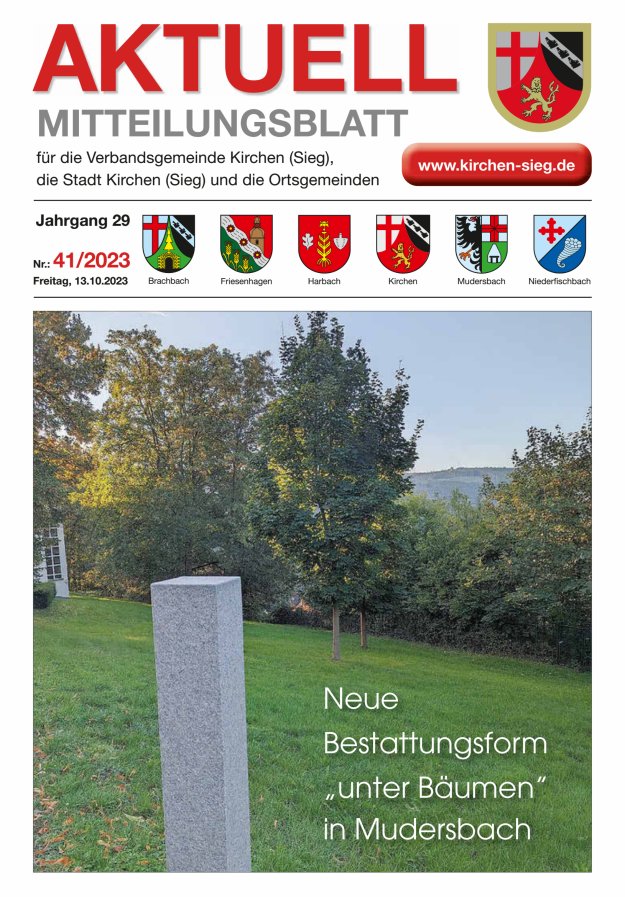 Aktuell - Mitteilungsblatt für die VG Kirchen (Sieg) Titelblatt 41/2023