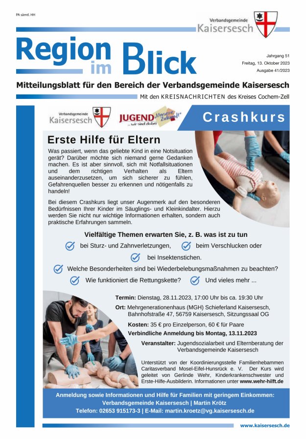Region im Blick VG Kaisersesch Titelblatt 41/2023