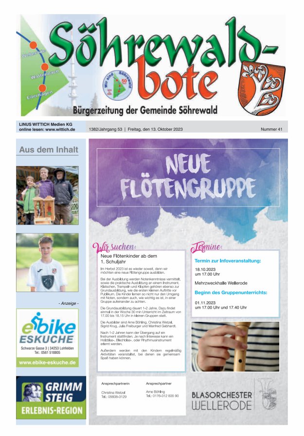 Söhrewaldbote Titelblatt 41/2023