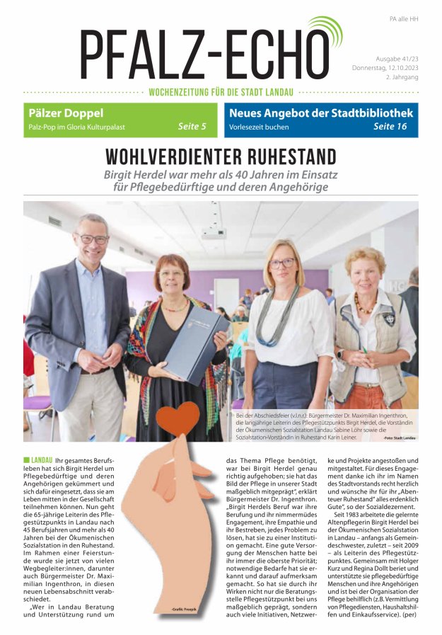 Pfalz-Echo Titelblatt 41/2023