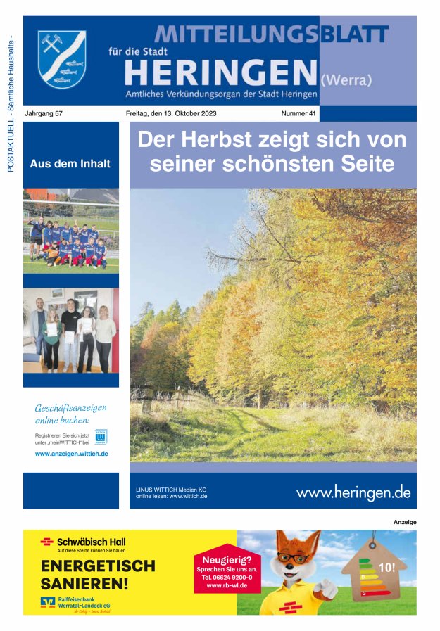Mitteilungsblatt Heringen Titelblatt 41/2023