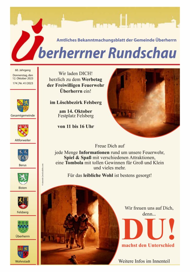 Überherrner Rundschau Titelblatt 41/2023