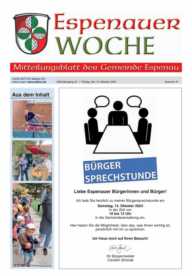 Espenauer Woche Titelblatt 41/2023