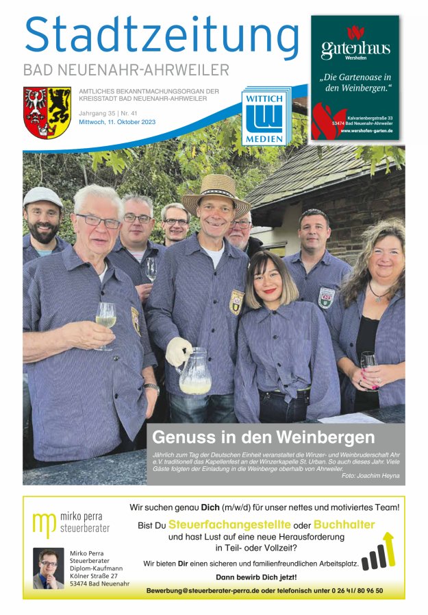 Stadtzeitung Bad Neuenahr-Ahrweiler Titelblatt 41/2023