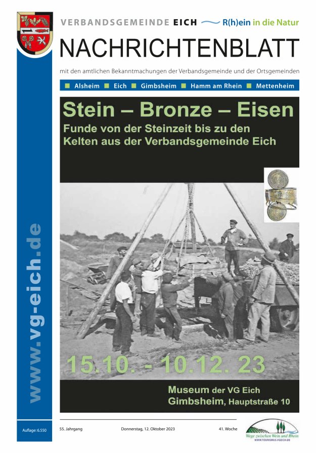 Nachrichtenblatt der VG Eich Titelblatt 41/2023