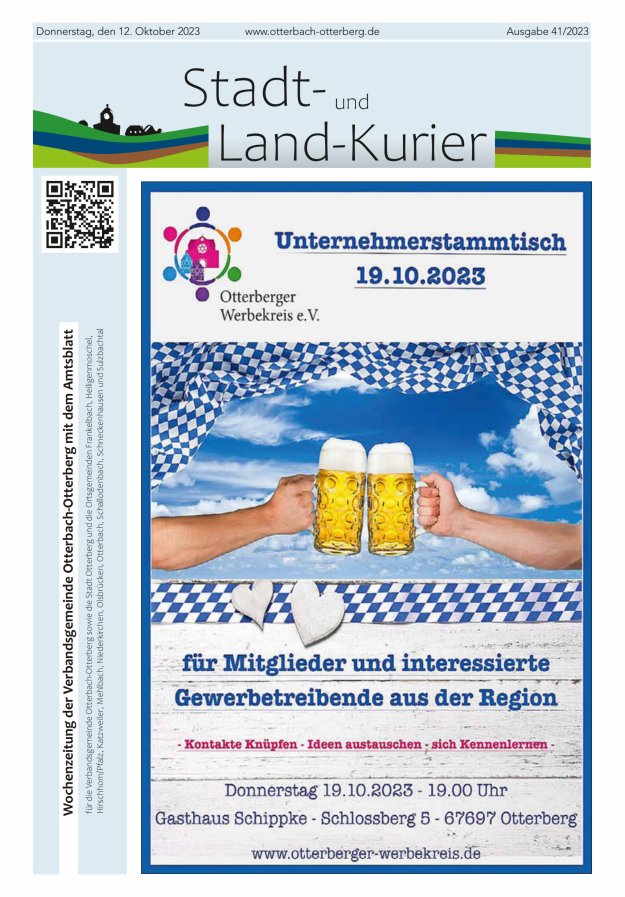 Stadt- und Land-Kurier Otterbach-Otterberg Titelblatt 41/2023