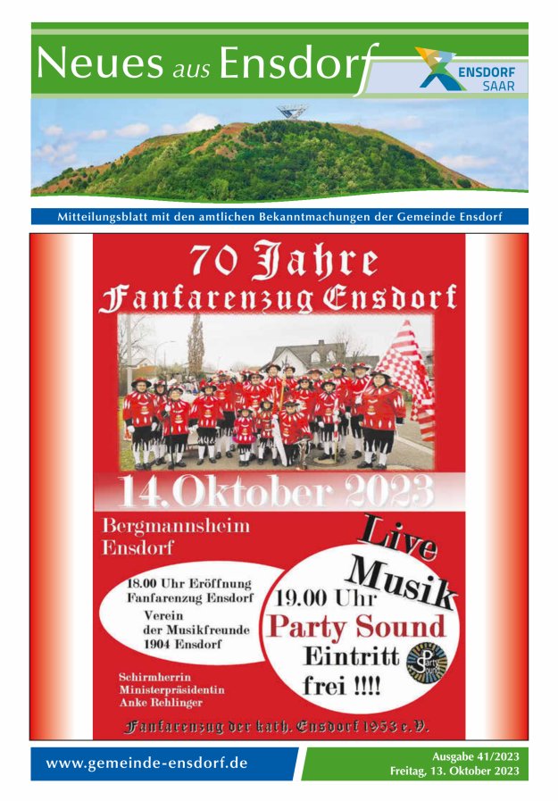 Neues aus Ensdorf Titelblatt 41/2023