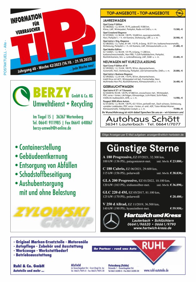 Tipp Vogelsberg Titelblatt 42/2023